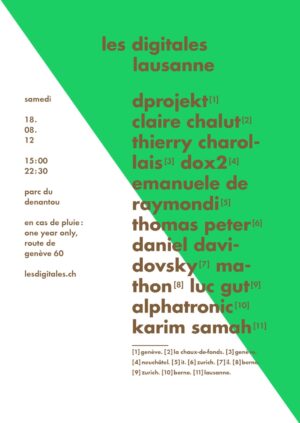 DIGITALES 2012 flyer lausanne